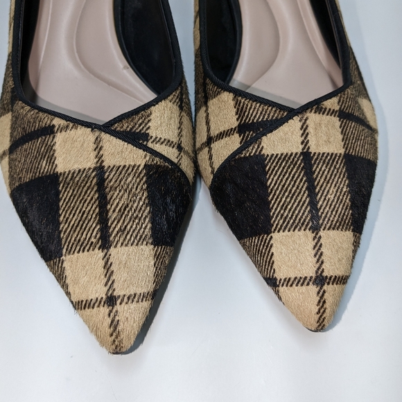 Preston & York Tabitha cowhide plaid heels - Picture 2 of 7